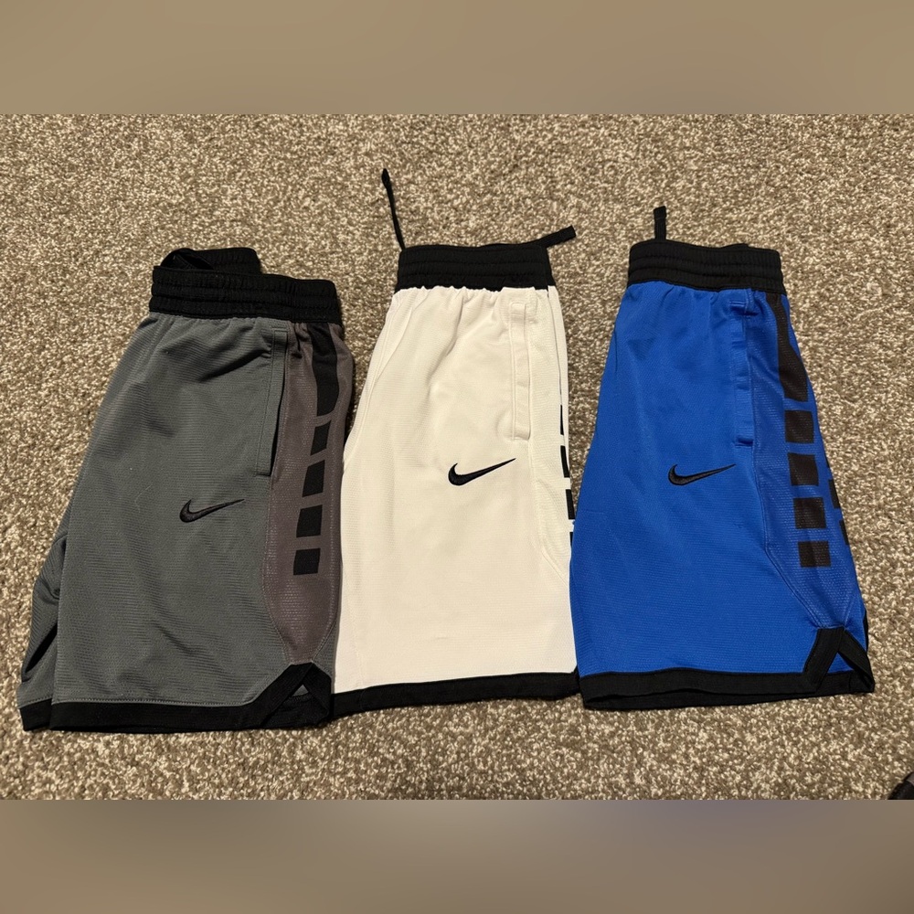 Nike Kids' Shorts Trio - Gray, White, Blue